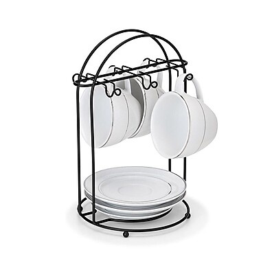 Suporte para 6 Xícaras Arthi Black 2464: Organização Elegante
