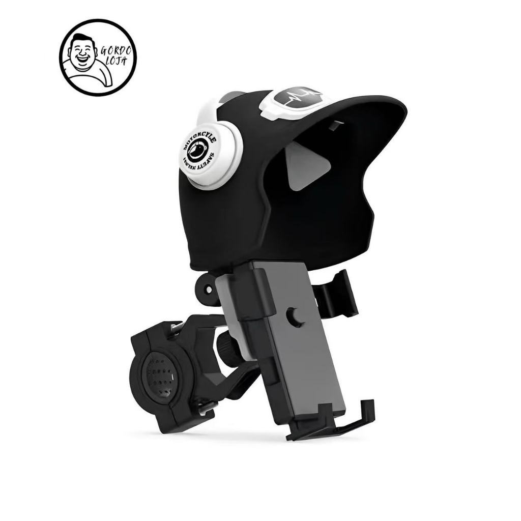 Suporte para Celular em Motocicleta com Capacete Pequeno