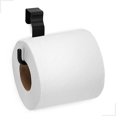 Suporte para Papel HigIÊNico Preto Arthi: Instalação Fácil sem Furar a Parede