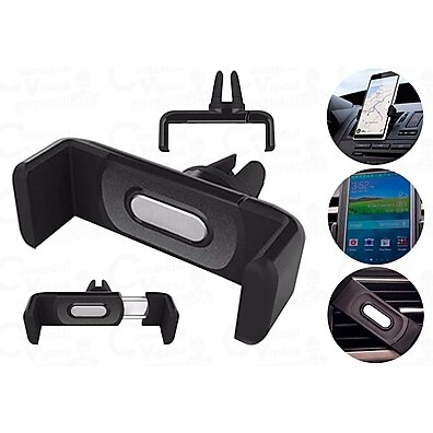 Suporte para Smartphone no Ar Condicionado do Carro: Fixação Universal na Saída de Ar
