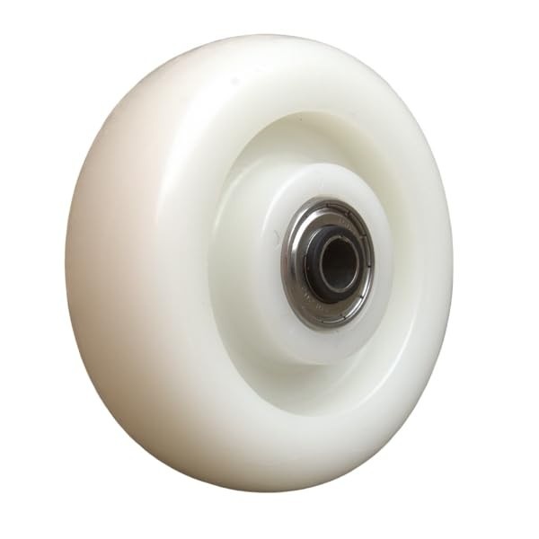 Roda em Nylon Puro 4" com Rolamento de Esfera: Suporte Robusto de 170Kg - Master Roll