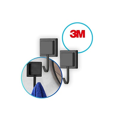 Suporte Toalha Banheiro: Kit 2 Ganchos 3M