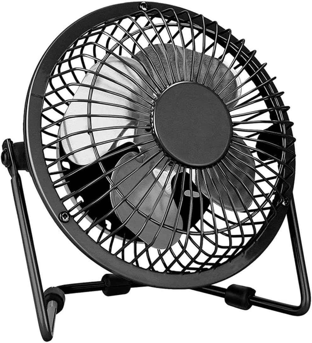 Mini Ventilador de Mesa 360° USB Silencioso com Suporte Metálico - Ideal para Escritório, Viagens e Casa