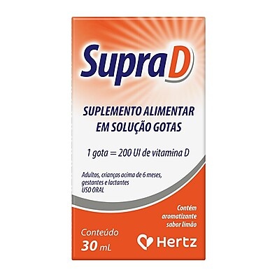 Supra D Gotas: Vitamina D 200UI para Saúde Óssea