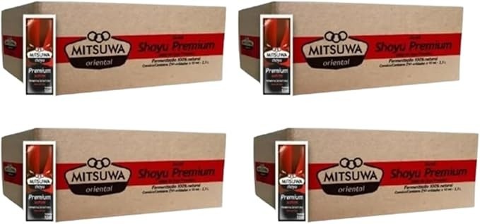 Kit 4 Caixas Molho Shoyu Premium Sachês Sushi Delivery