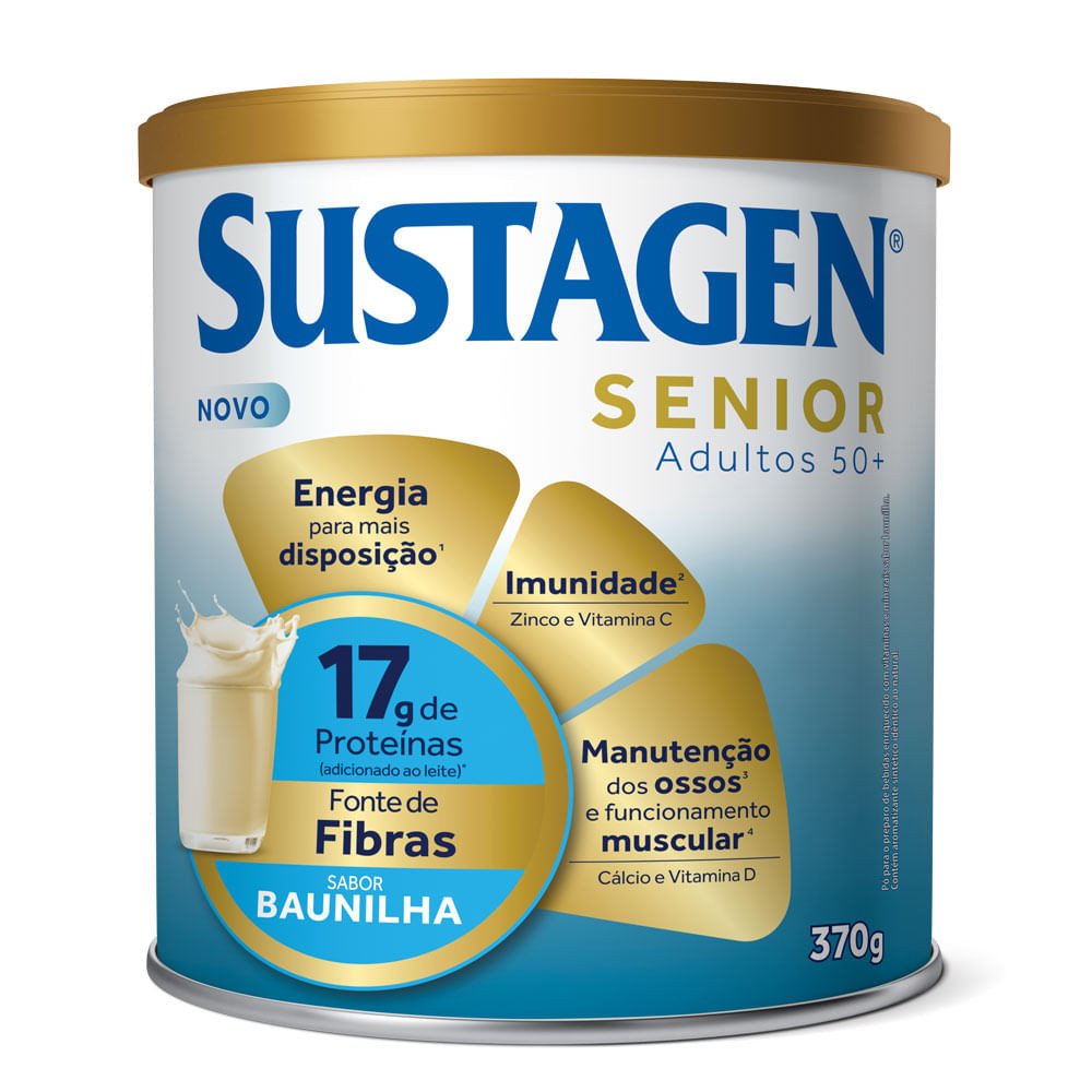 Sustagen Senior: Nutrição Completa 50+ Sabor Baunilha