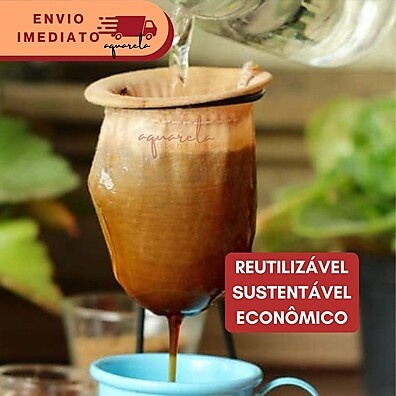 Coador de Café de Pano: Kit 6 Sustentáveis