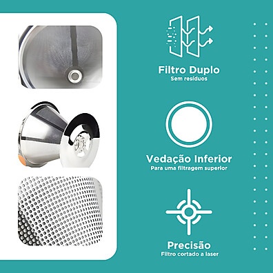 Coador de Café Inox: Sabor Puro e Sustentável
