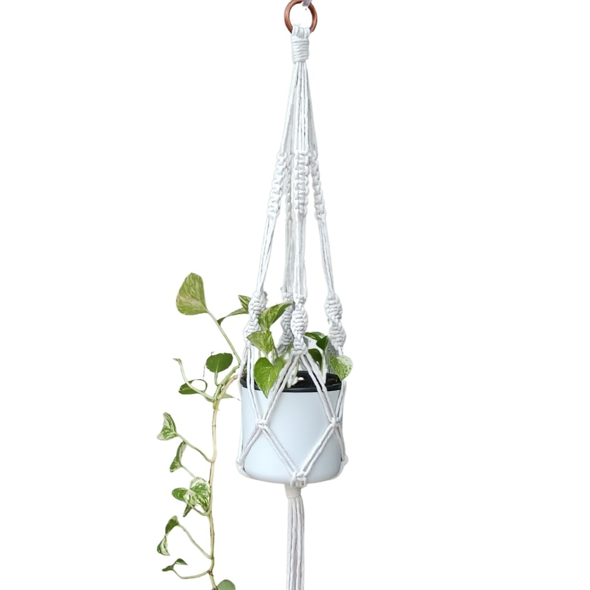 Suporte de Macramê para Vasos de Planta 70cm - Decoração Elegante e Sustentável
