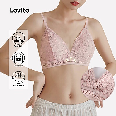 Sutiã de Renda Lovito: Sexy, Confortável e Antialérgico