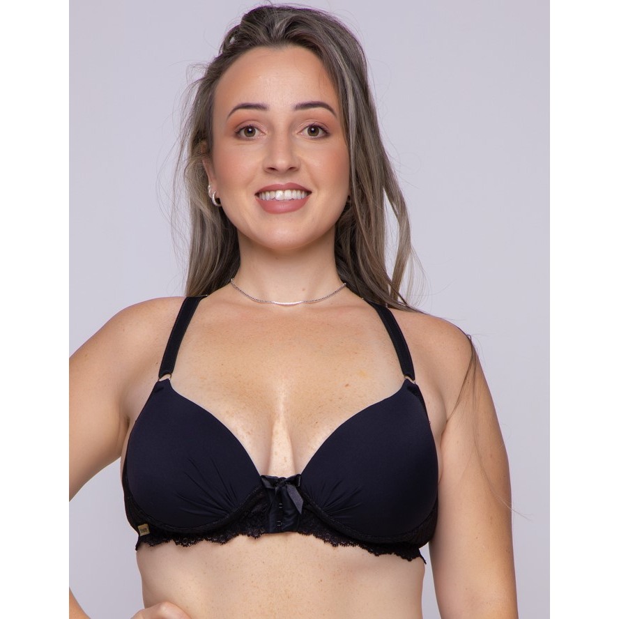 Sutiã Nadador Plus Size com Alça Reforçada e Fecho Frontal