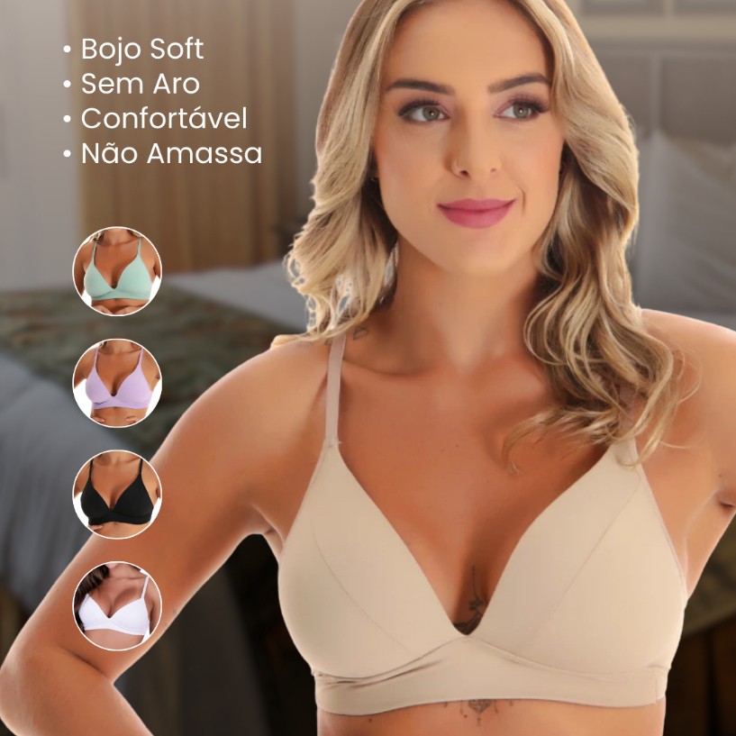 Sutiã Sem Aro de Microfibra: Conforto e Sustentação Perfeitos
