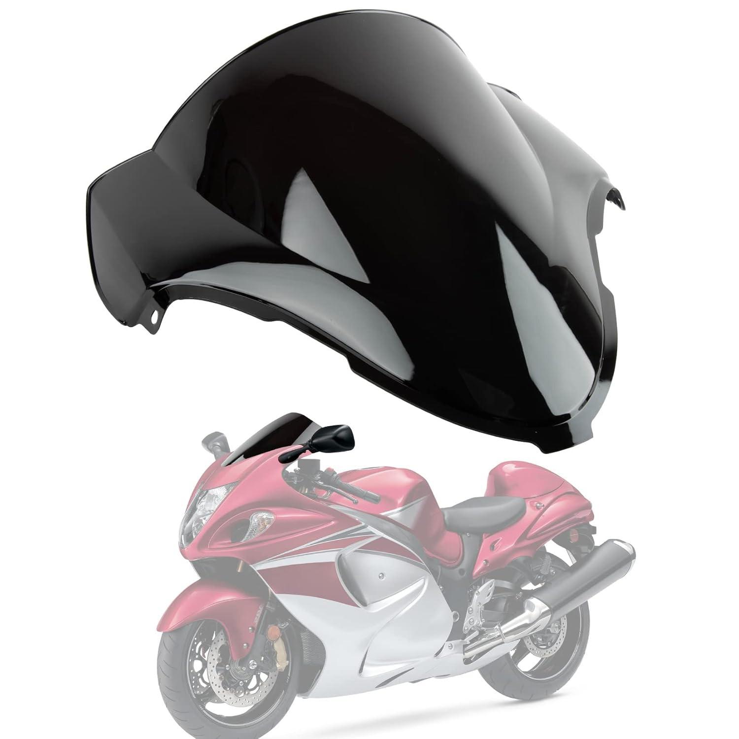 Bolha Dupla Windshield para Suzuki Hayabusa GSXR1300 (1996-2007) - Preta
