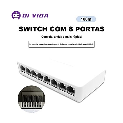 Switch de Rede 8 Portas: Potencialize sua Conexão!