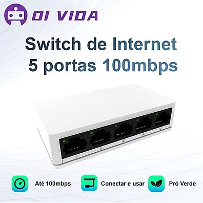 Switch Gigabit 5 Portas: Velocidade e Facilidade