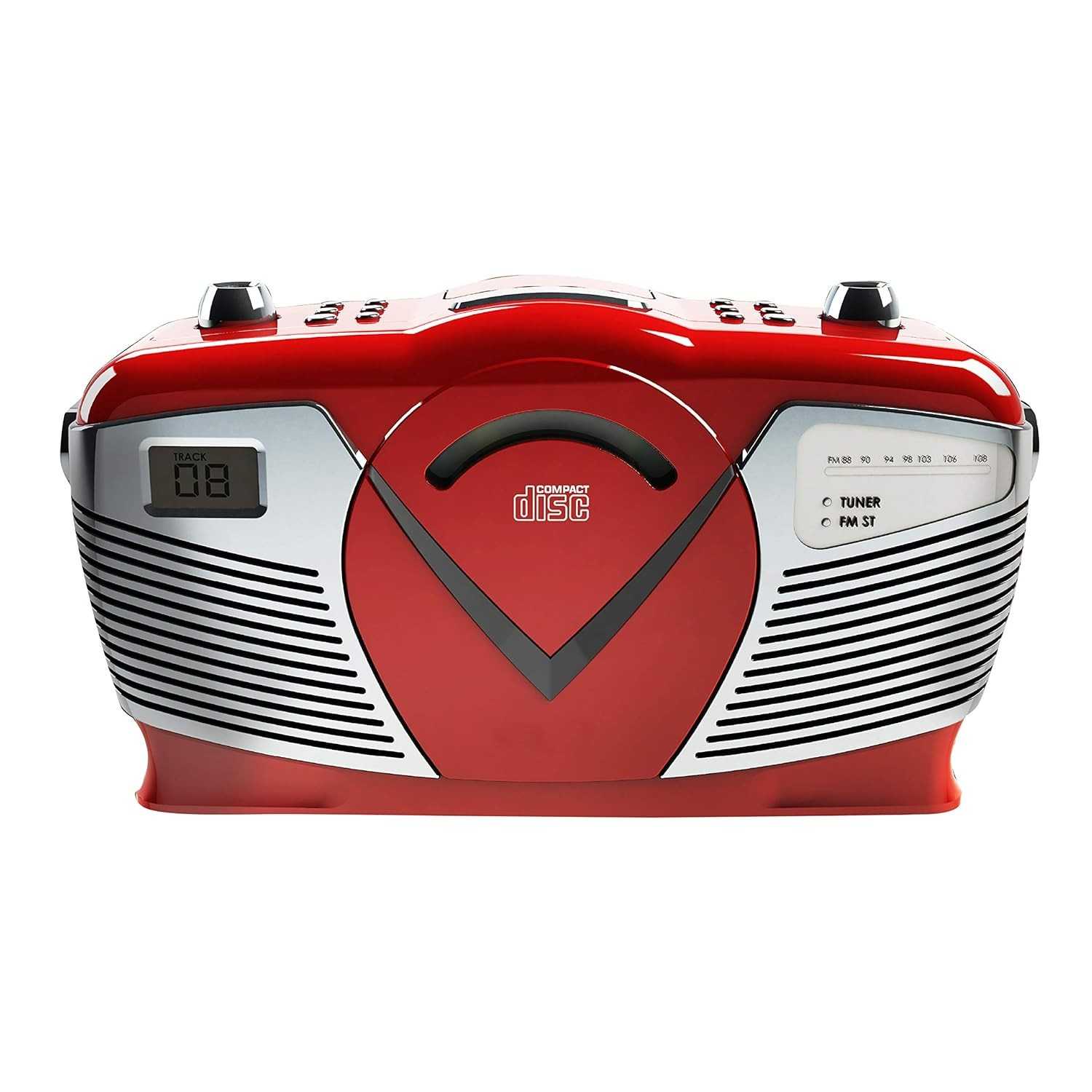 Sylvania Retro Boombox: Caixa de CD Portátil com Rádio AM/FM e Design Nostálgico