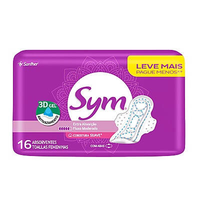 Sym Absorvente com Abas: Proteção e Conforto