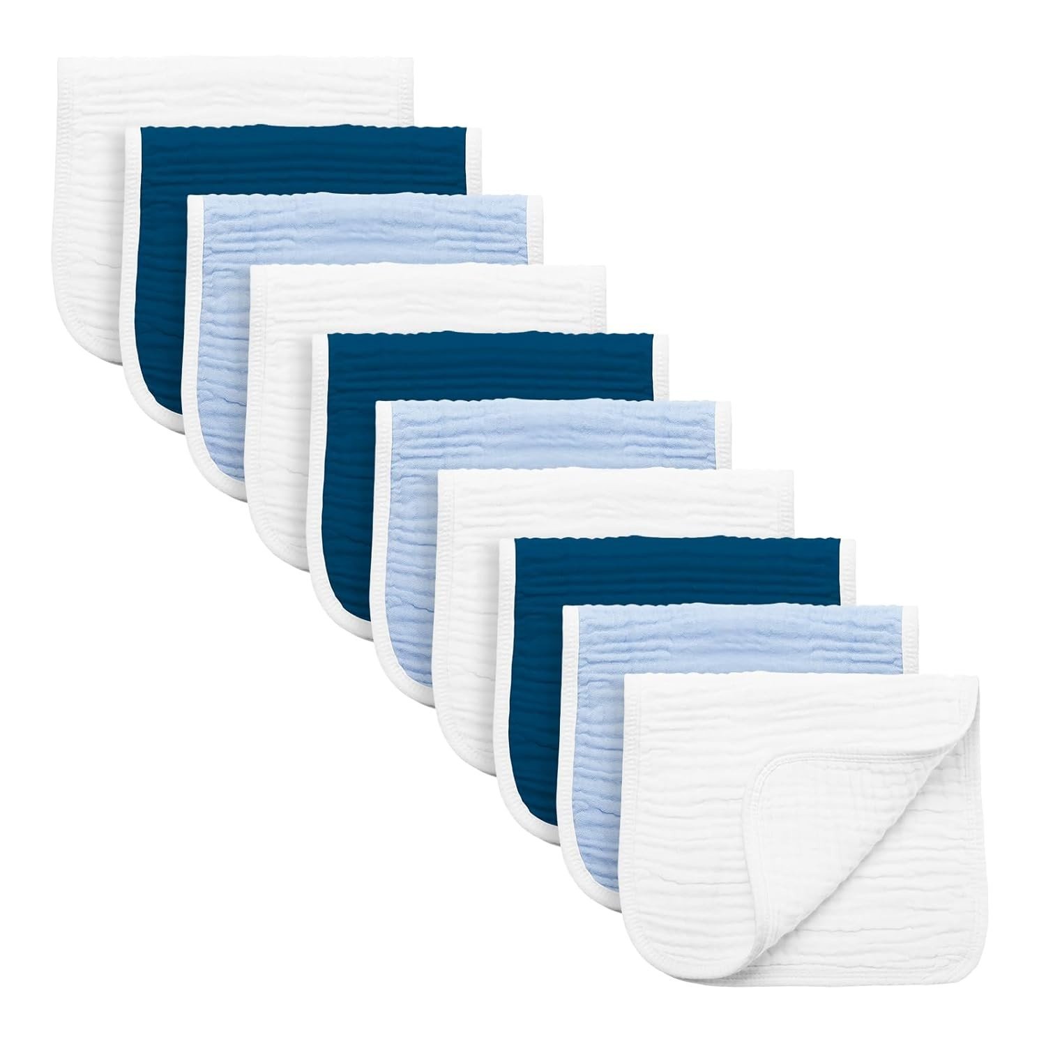 Panos para Arrotar Synrroe - 10 Babadores de Musselina Extra Absorventes 6 Camadas 100% Algodão
