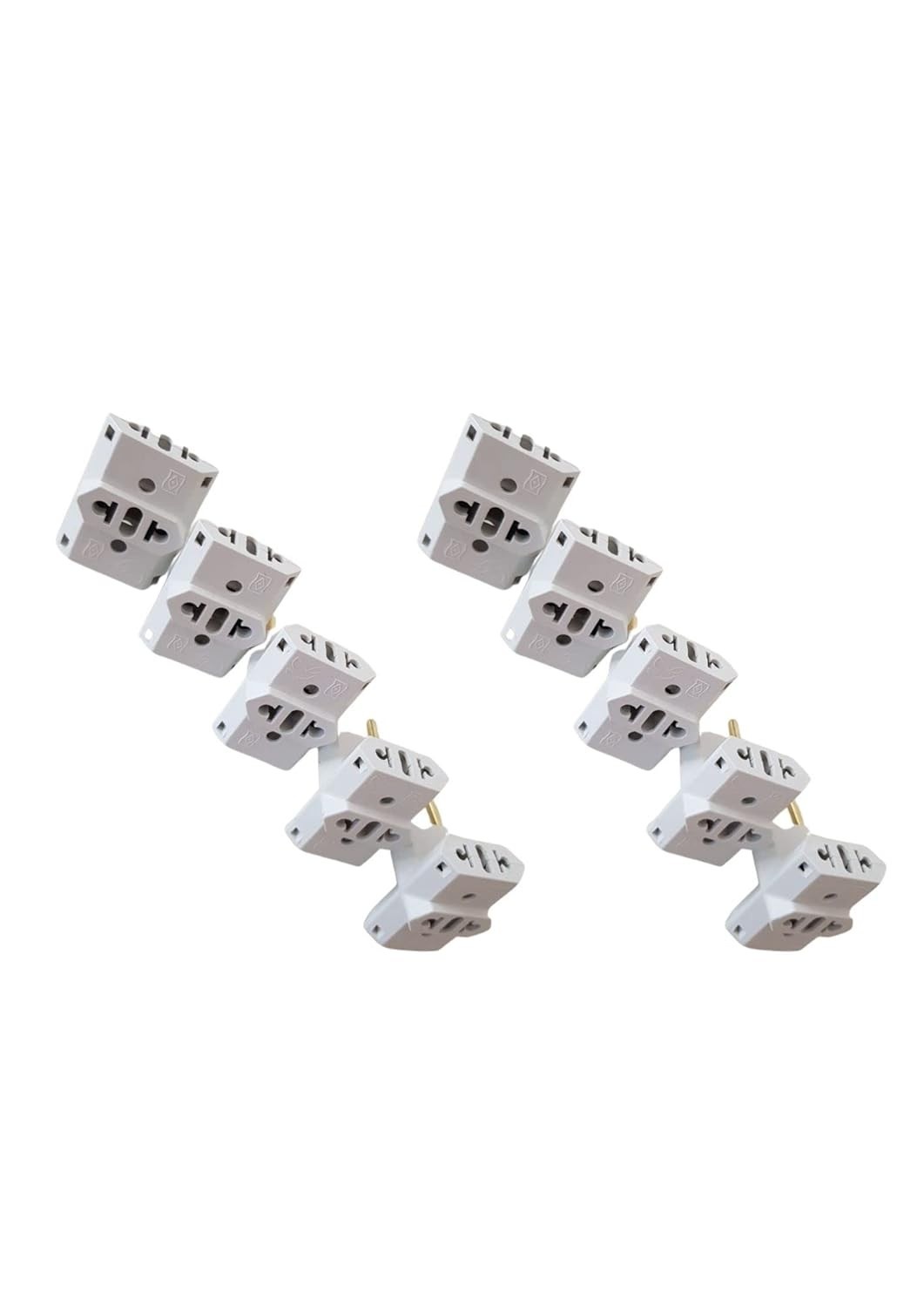 Kit 10 Adaptadores Tomada T Universal Benjamim Branco: Conectividade Sem Limites!