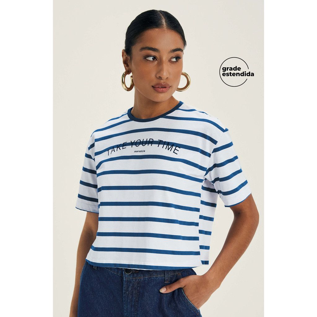T-Shirt Listrada Feminina: Estilo e Conforto!