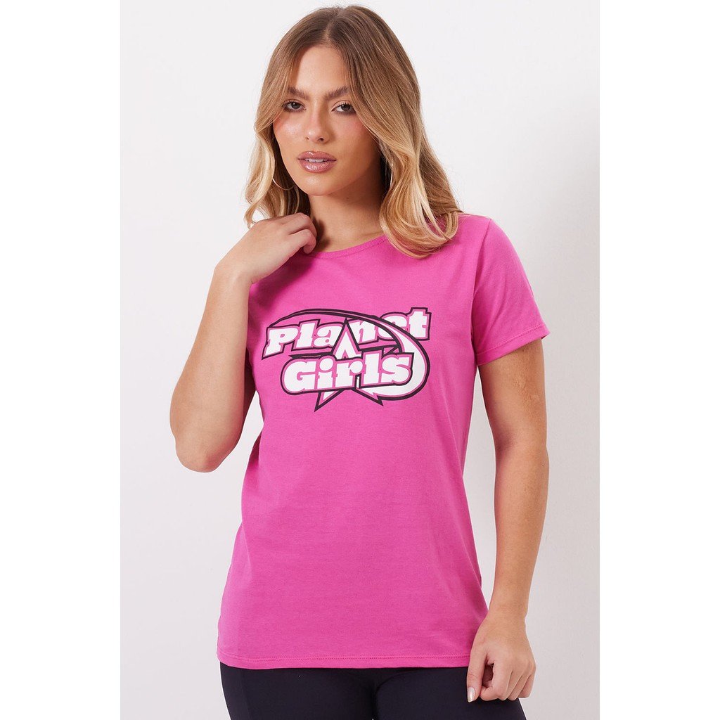 T-Shirt Planet Girls Rosa: Estilo Casual e Conforto