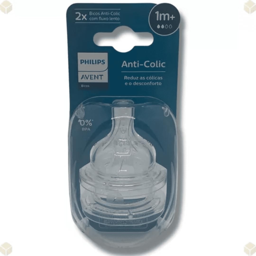 Kit Duplo de Bicos Anti-Colic T2 1m+ SCY762/02 Philips Avent - Alimentação Segura e Confortável