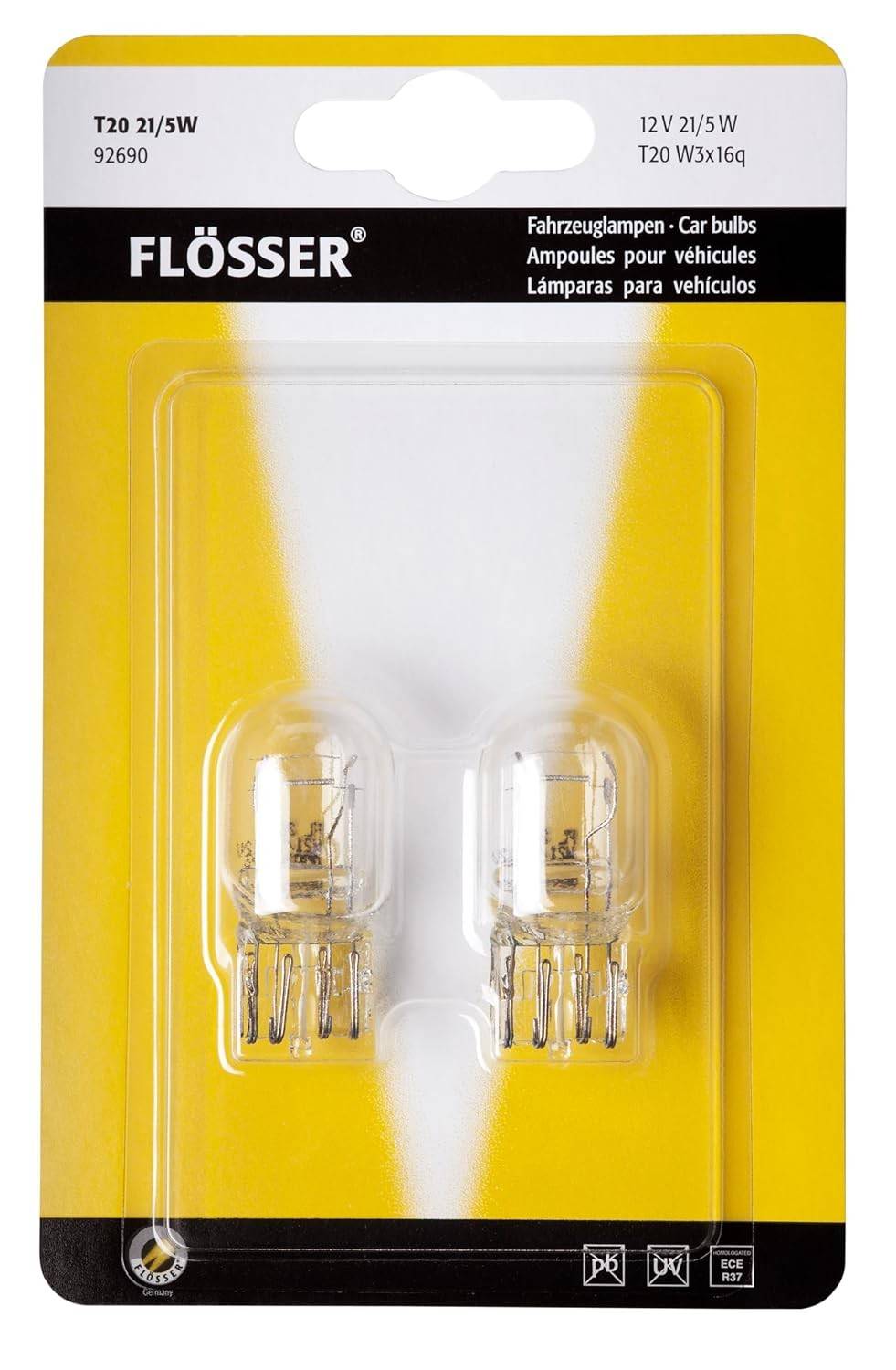Lâmpada Flosser Incandescente T20 21/5W: Sinalização e Freio para Sua Moto com Qualidade Alemã