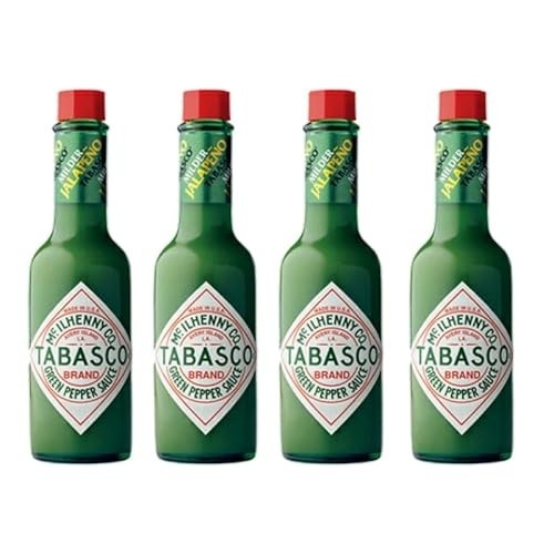 Kit 4 Molhos Pimenta Tabasco Green Suave 60 Ml Chili