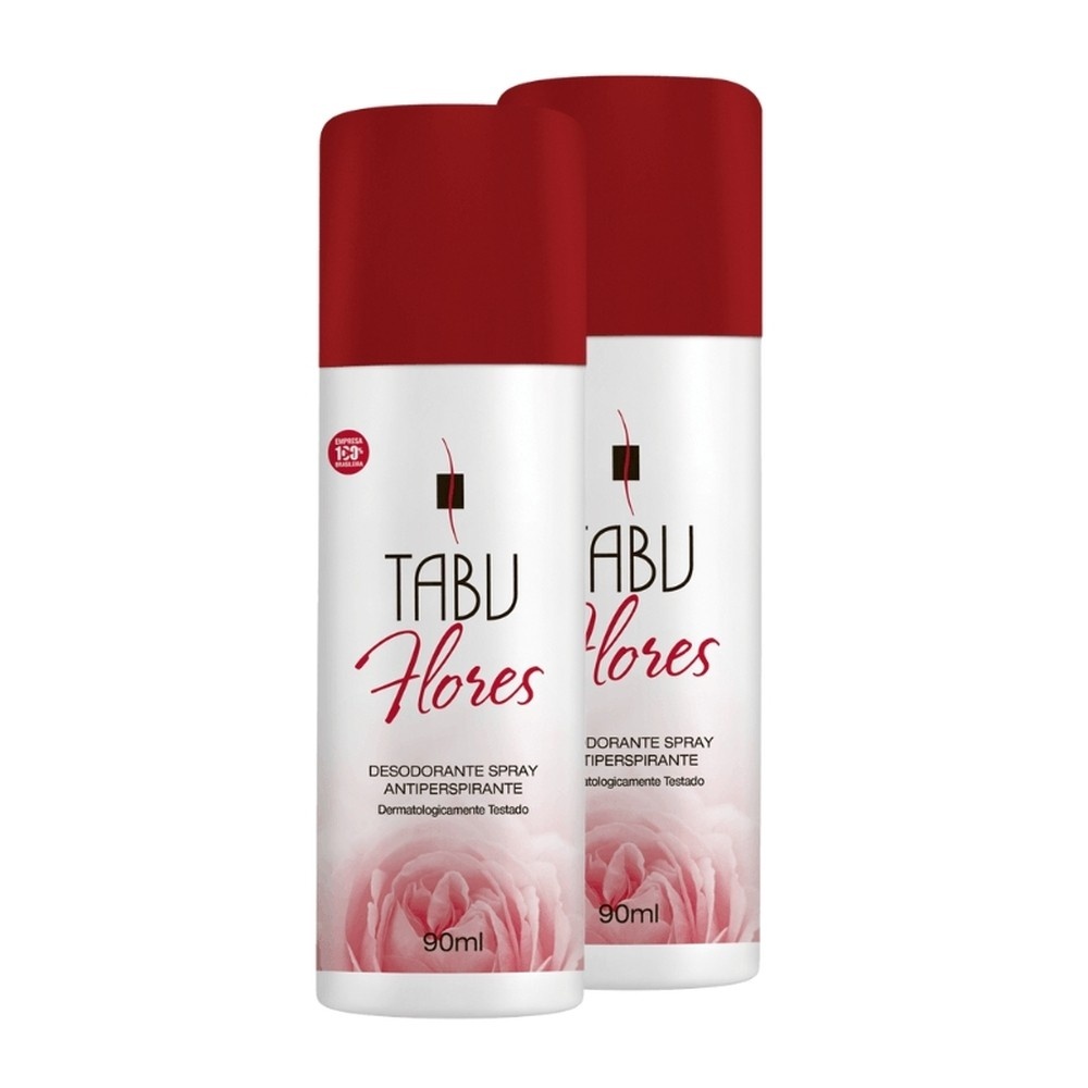 Tabu Flores: Kit 2 Desodorantes Spray 90ml