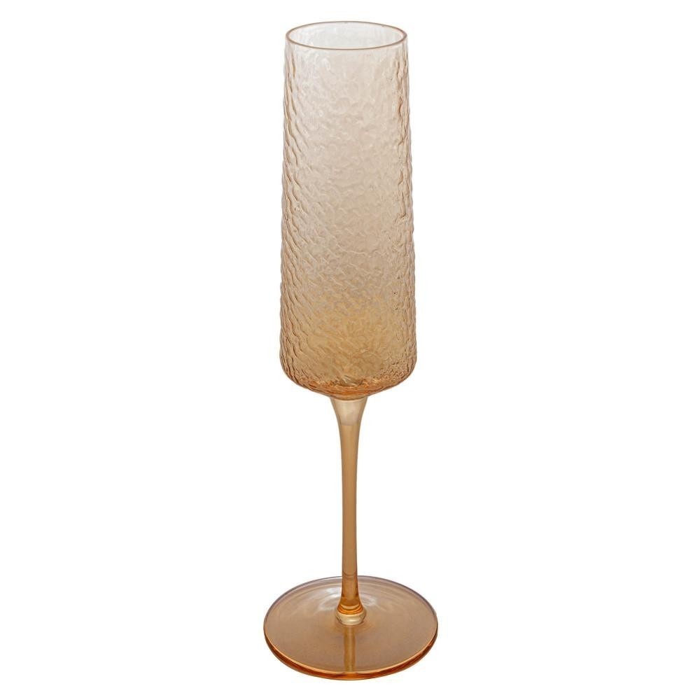 Taça Champanhe Âmbar Martelado: Elegância Lyor