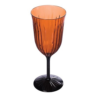 Taça de Vinho Lapidada 370ml: Elegância em Caramelo
