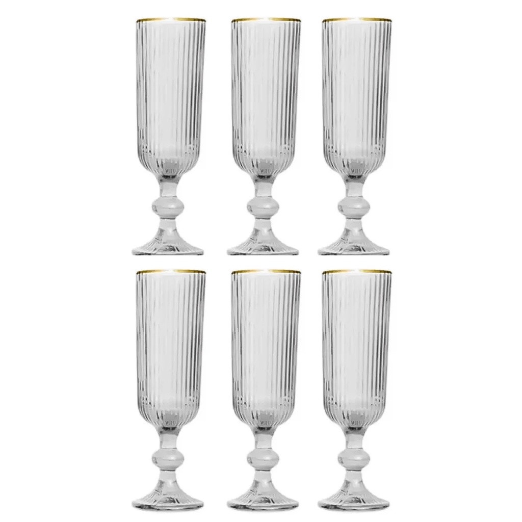 Taças Champanhe Douradas: Elegância em Cada Brinde!