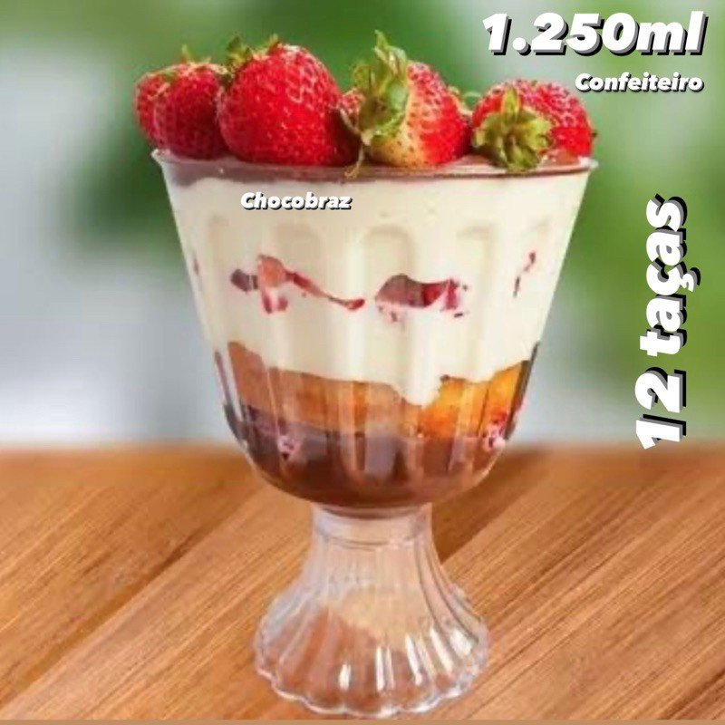 Taças de Confeiteiro: Kit 12 Unidades Acrílico Cristal