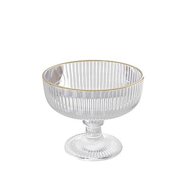 Taças de Sobremesa Wolff Lines: Elegância Dourada