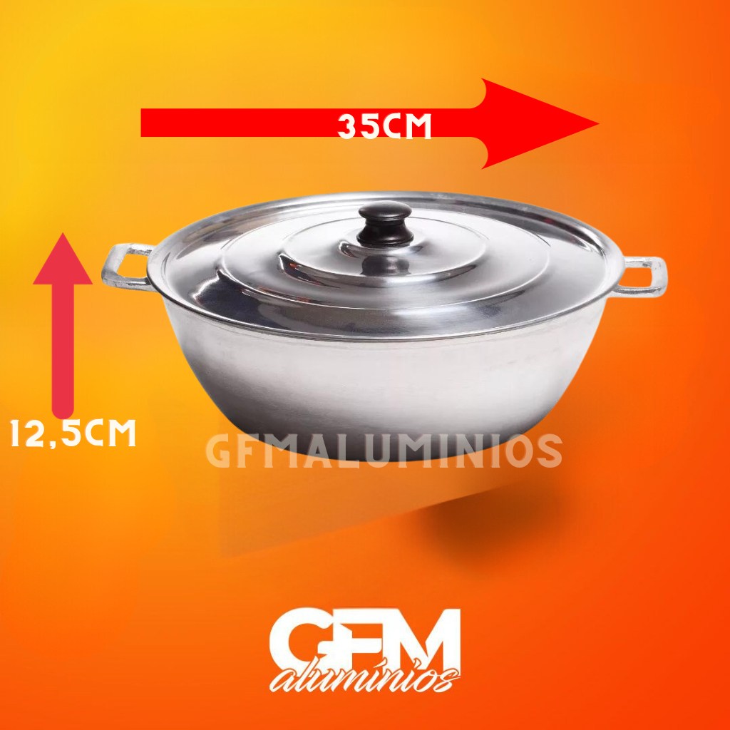 Tacho Fundido 35cm: Cozinhe Sem Queimar!