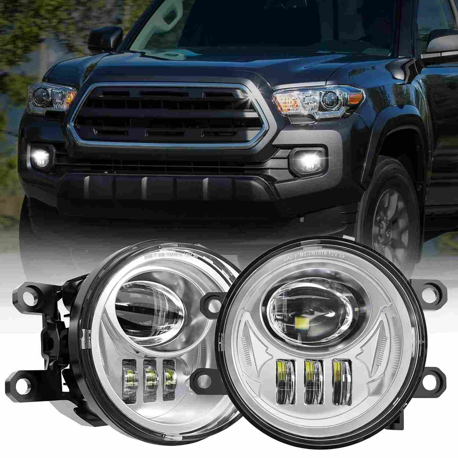 Faróis de Neblina LED para Toyota: Tacoma, 4Runner, Tundra e Mais - Aprovado DOT