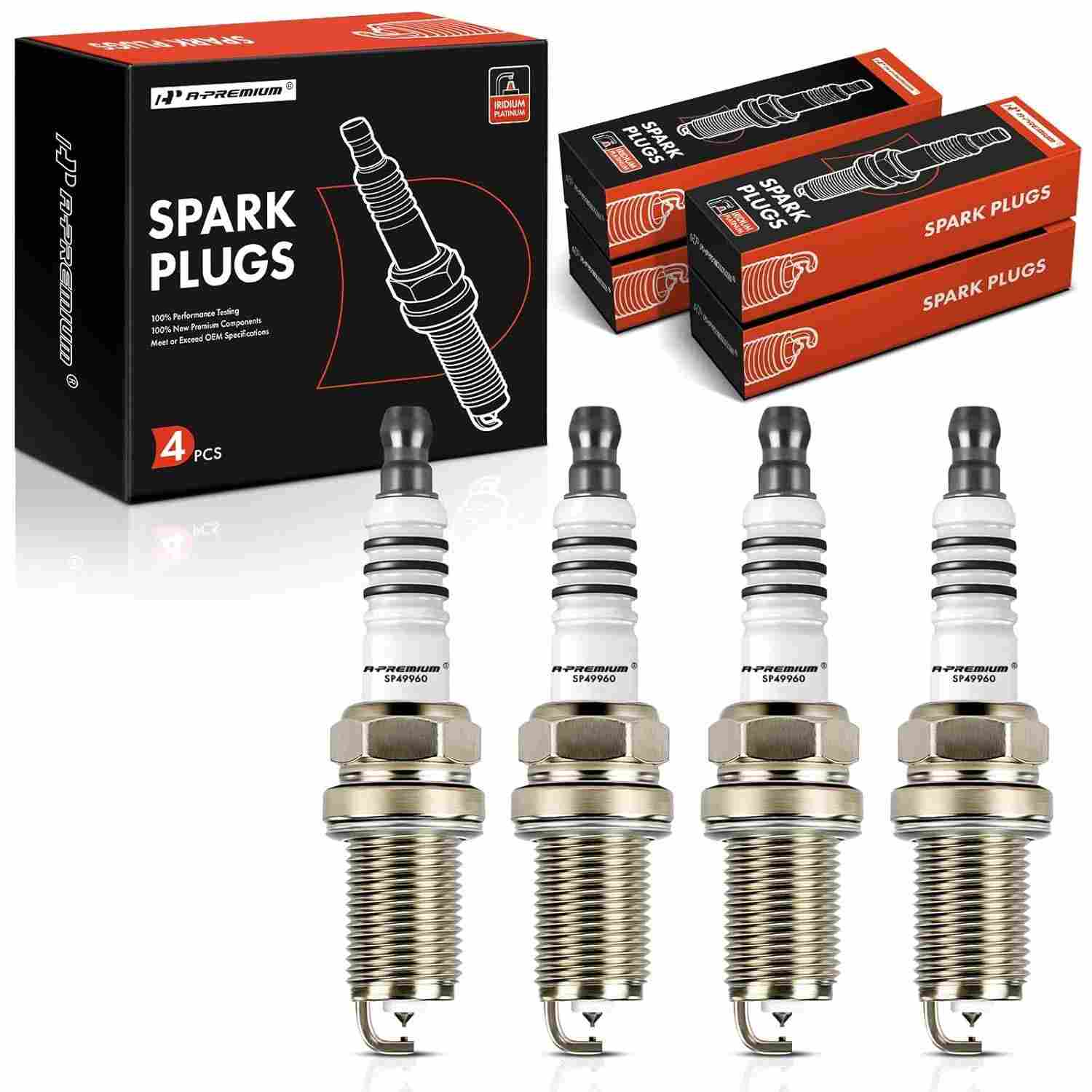 Velas de Ignição Iridium e Platina Premium para Toyota Corolla, Prius, Tacoma e mais (Pacote com 4)