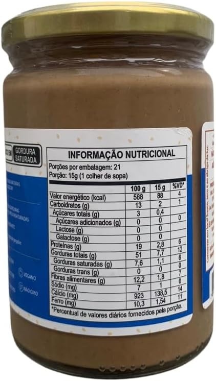Tahine Pasta De Gergelim Integral 320g - Sésamo Real