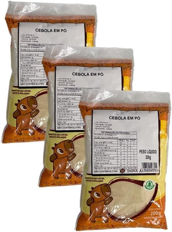 Kit 3X: Cebola em Pó Tainá Alimentos 200g