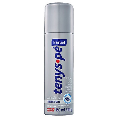 Talco Sem Perfume Tenys Pé Baruel 110g – Antisséptico e Neutro