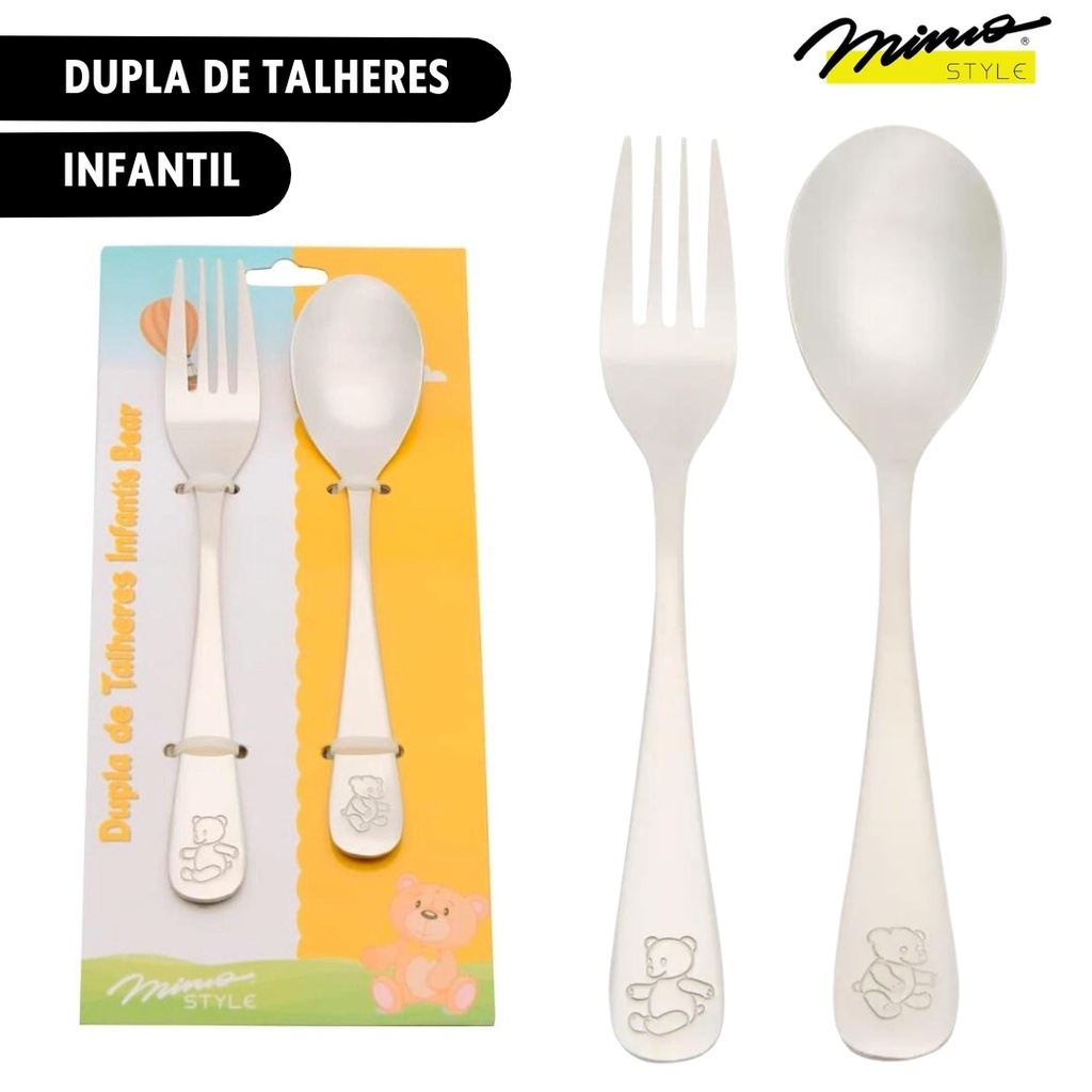 Talheres Infantis Bear Mimo: Práticos e Seguros para o Seu Bebê