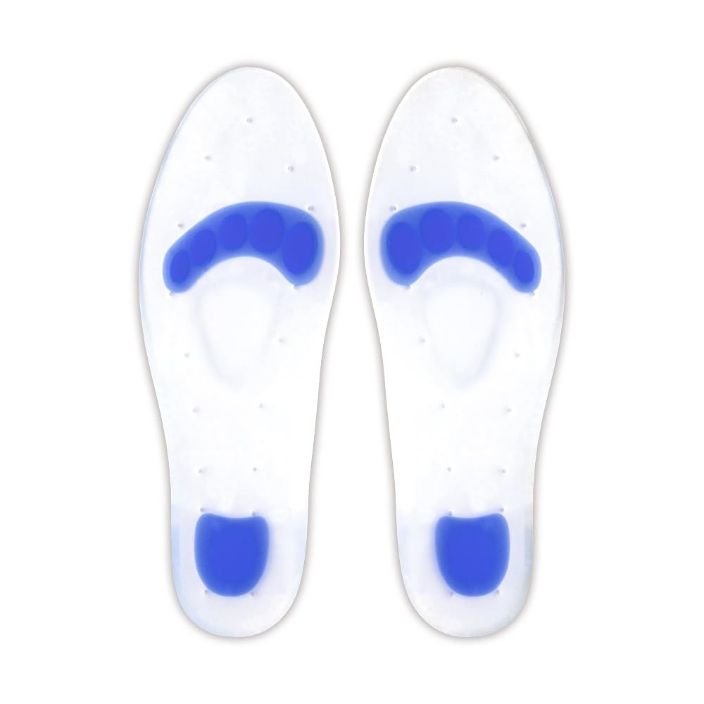Palmilha de Silicone com Arco Brando e Ponto Azul - Conforto e Suporte Personalizado (Tam 41/42)