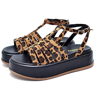 Tamanco Plataforma Jeny: Conforto e Estilo Animal Print