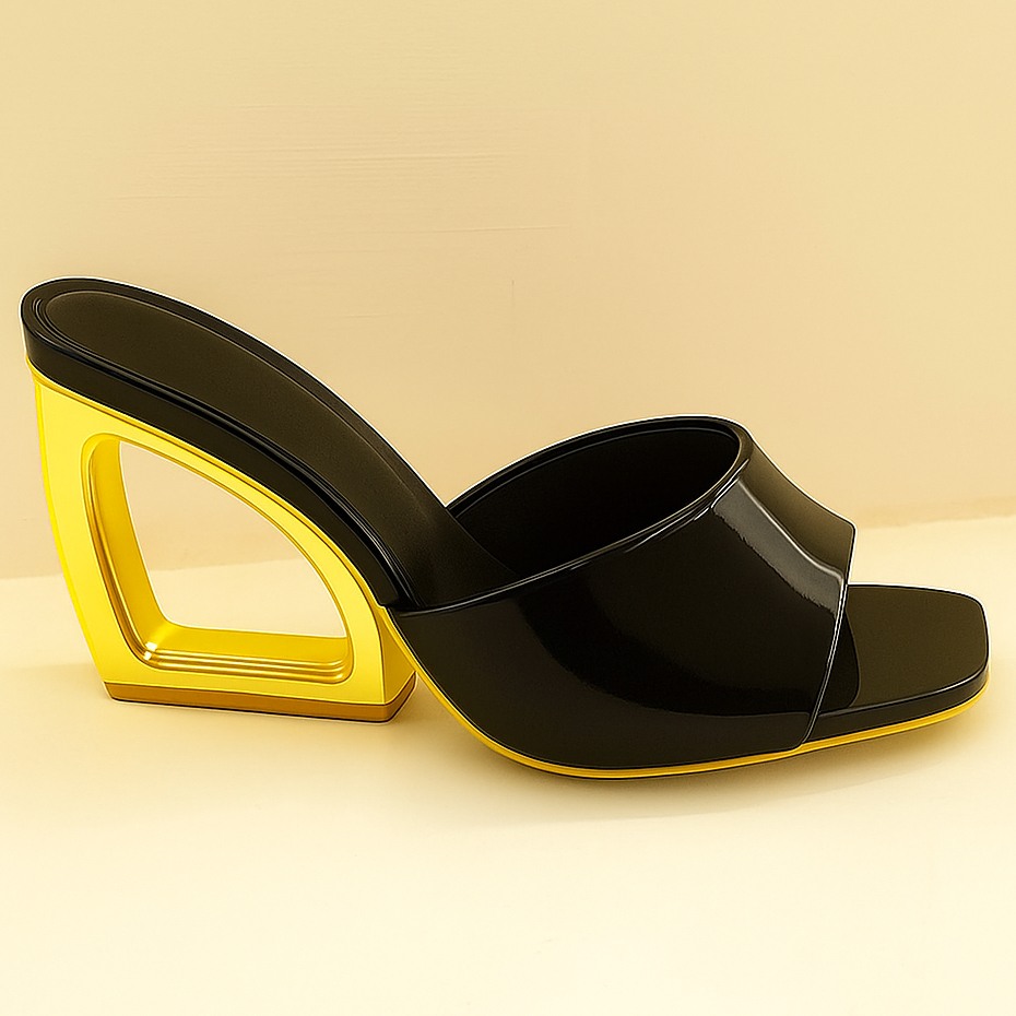 tamanco-salto-geometrico-dourado-8cm-confortavel