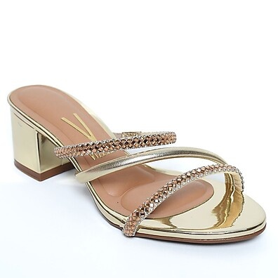 Tamanco Vizzano Salto Baixo com Strass: Elegância e Conforto