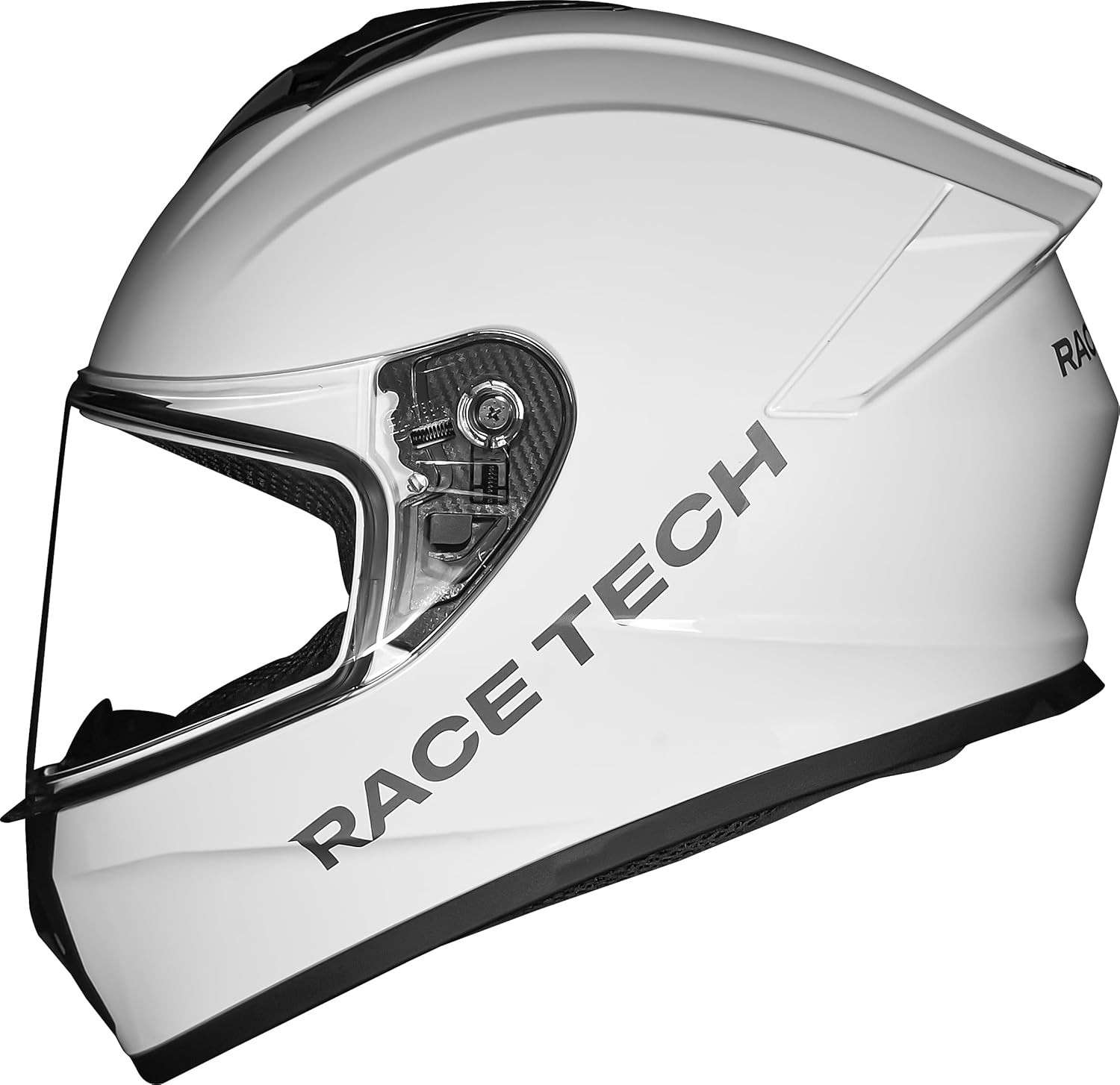 Capacete Race Tech Hit Monocolor Branco: Segurança e Estilo para Sua Pilotagem (Tamanho M)