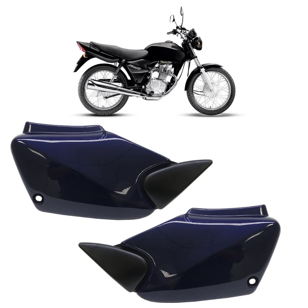 Tampa Lateral CG 125 Titan: Azul Liso e Durabilidade!