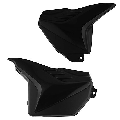 Tampa Lateral Fan 125 2009-2011 Cromo Forte – Par Preto