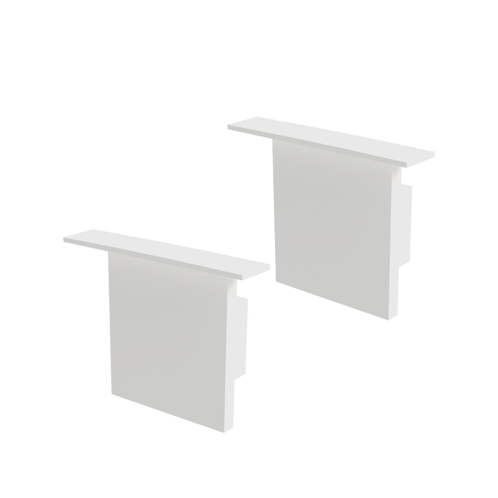 Kit Acessórios Perfil Taschibra Apex 35x28 com Tampa e Presilha para Embutir Branco