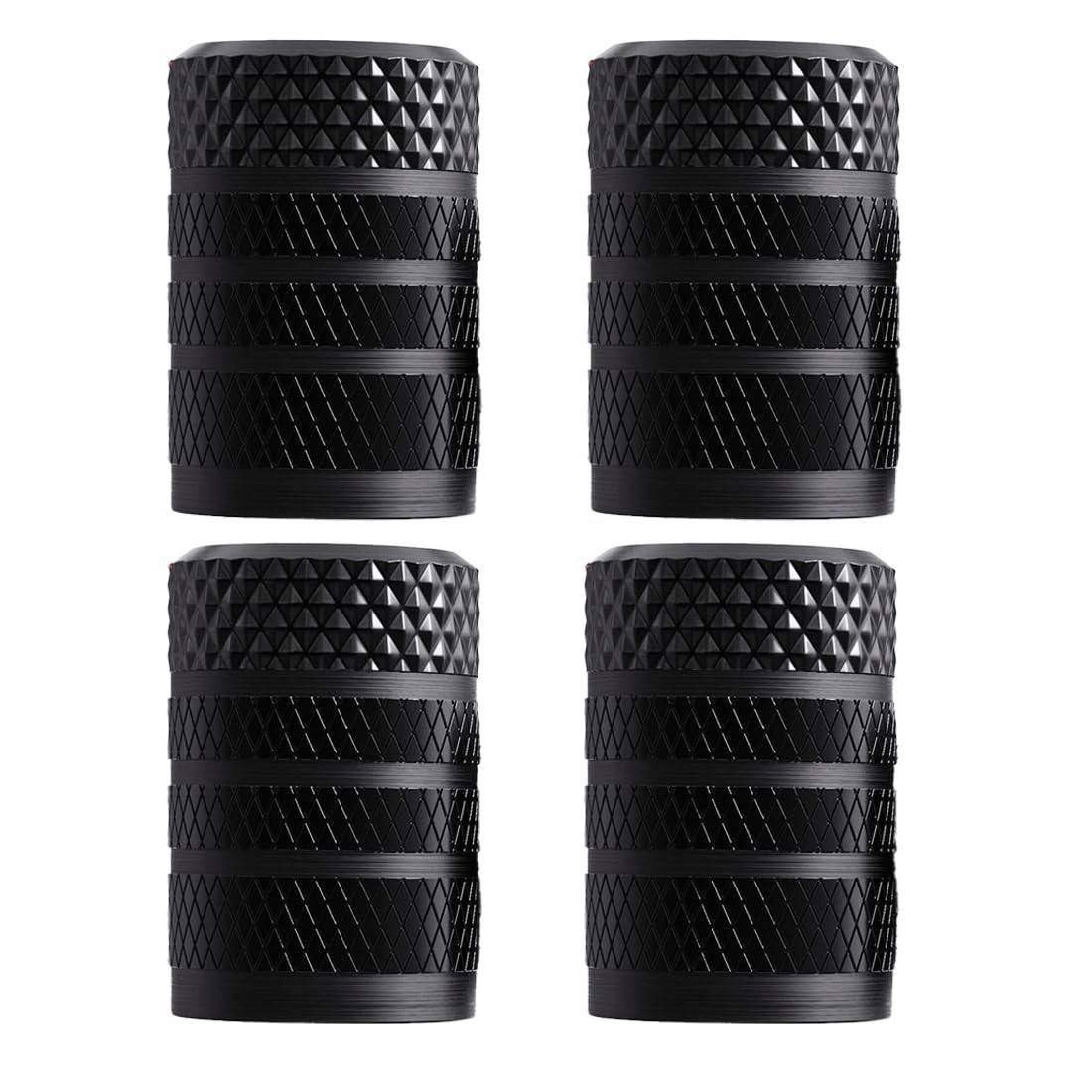 4 Tampas de Válvula de Pneu em Alumínio Anodizado - Proteção e Estilo para Seu Veículo